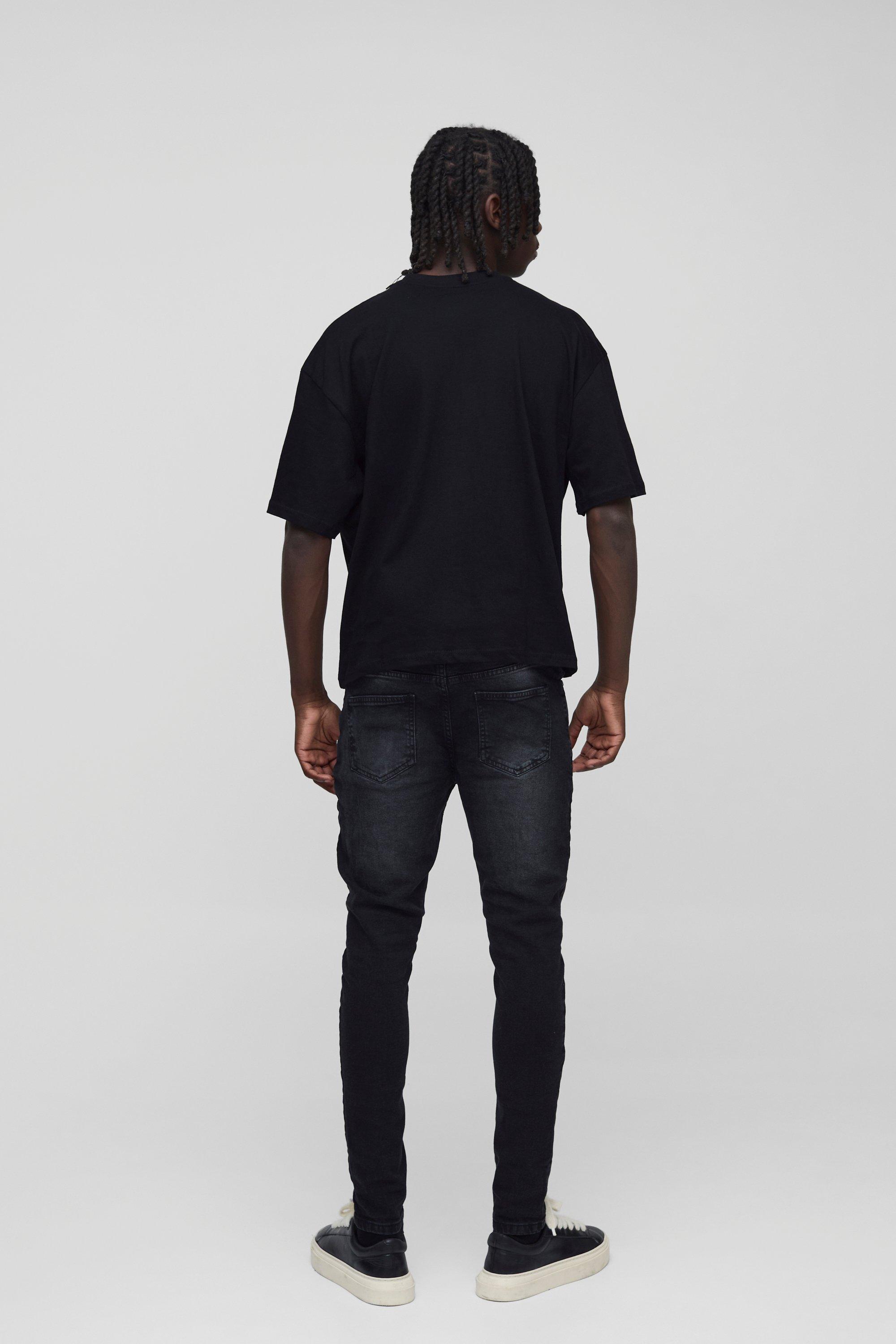 Jeans Skinny Fit Stretch in nero slavato